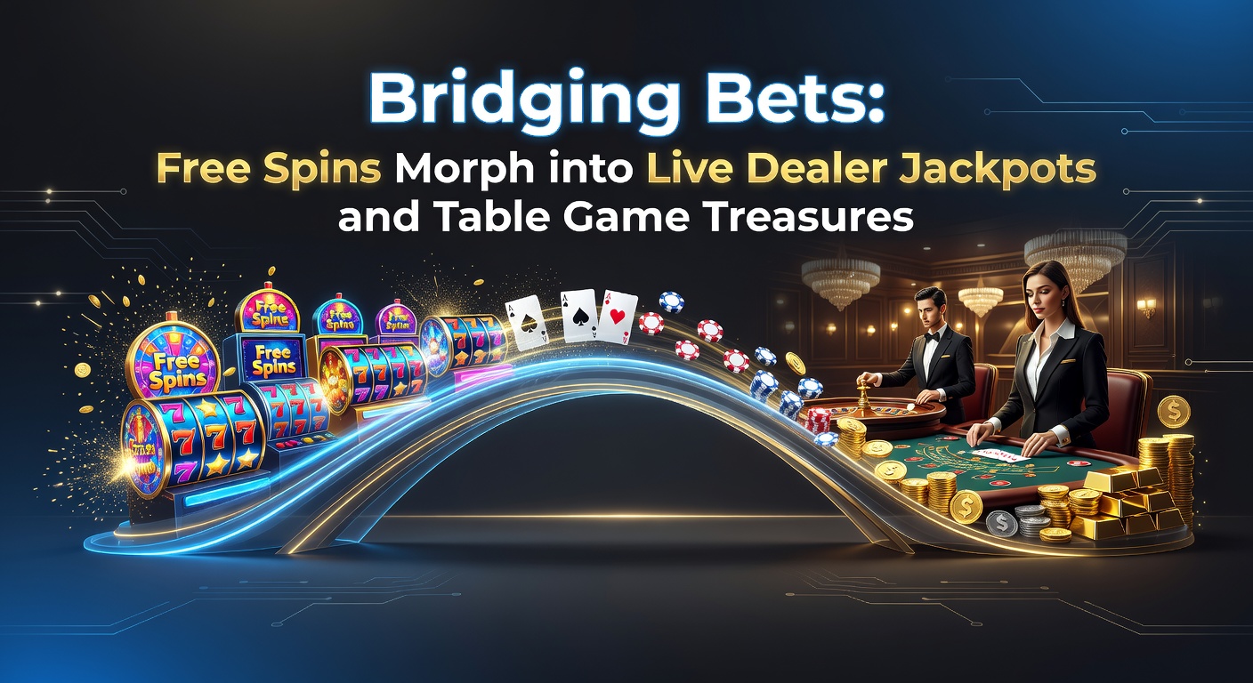 Vibrant casino interface showing free spins transitioning to live dealer blackjack table with jackpot counters ticking up