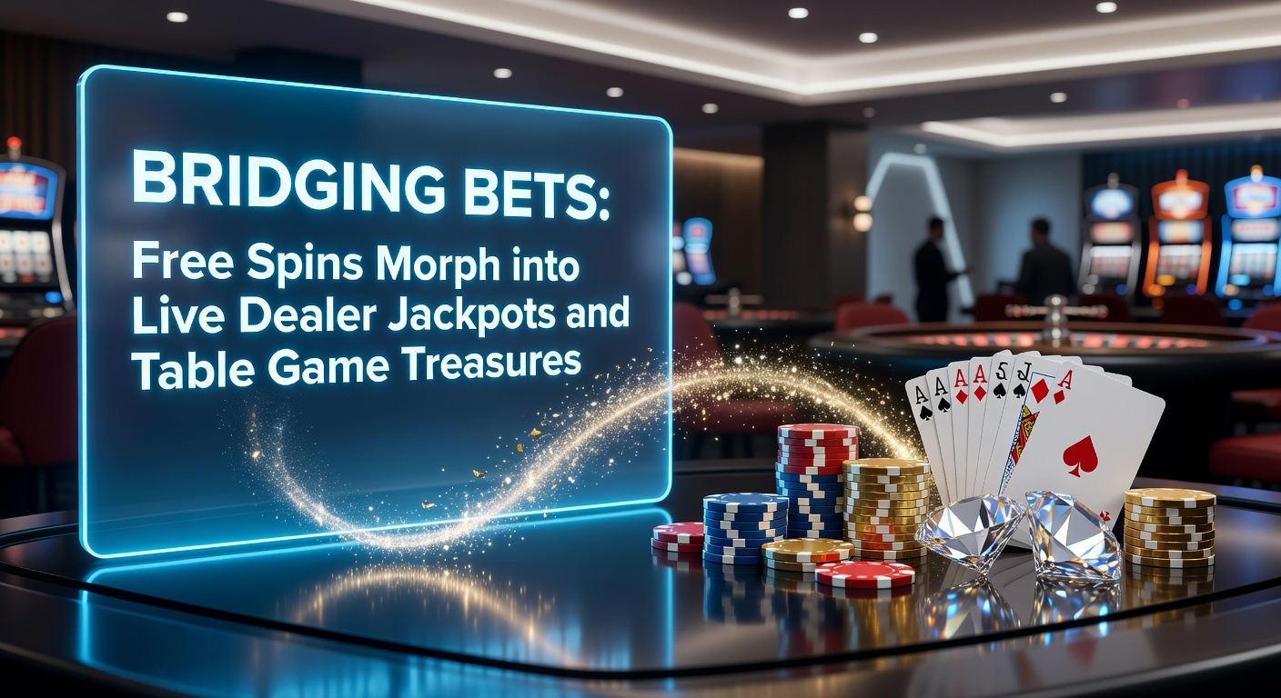 Dynamic split-screen of slot reels exploding with wins flowing into a live dealer baccarat shoe and glowing jackpot meters