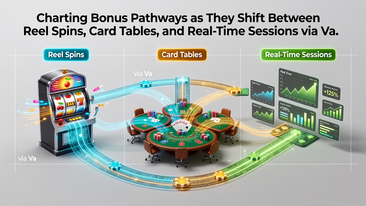 Illustration of real-time session interfaces linked to bonus conversion pathways