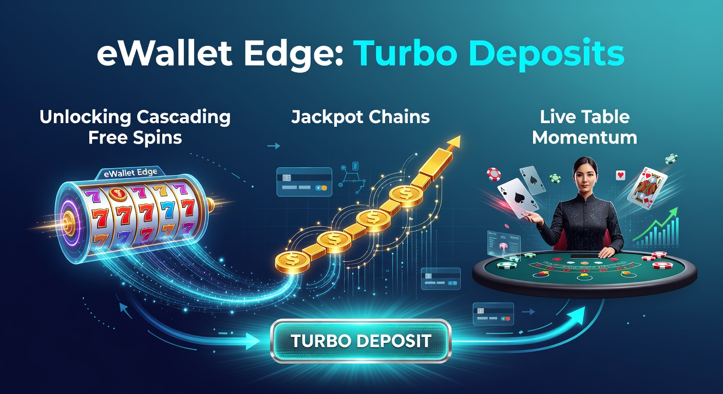 Dynamic digital wallet interface showing turbo deposit animations and cascading slot symbols in a vibrant online casino environment