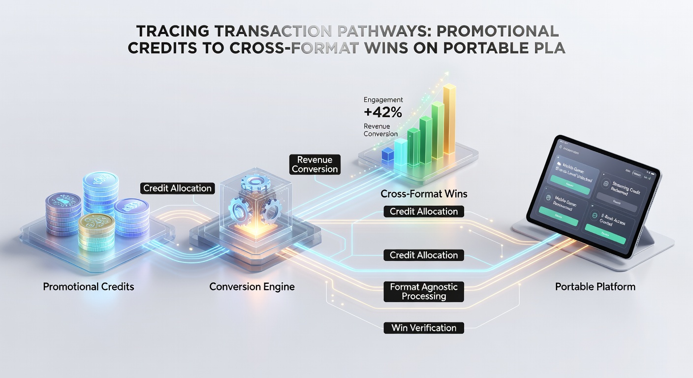 Dashboard view of promotional credit pathways across mobile casino games